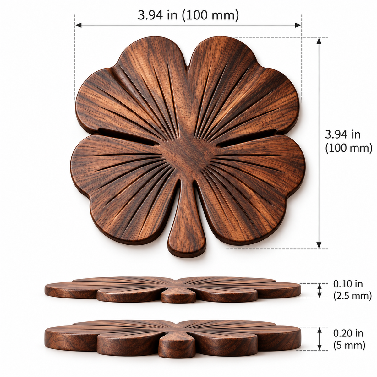 Three-Leaf Clover Coaster