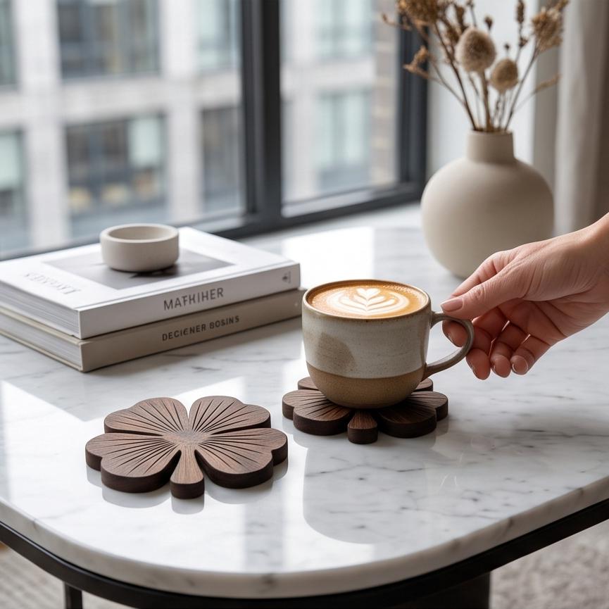 Three-Leaf Clover Coaster